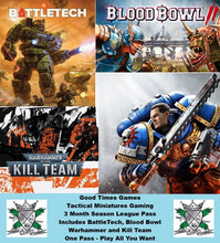 Load image into Gallery viewer, Season League Pass III - Wargaming at Good Times - Oct to Jan Pass