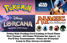 Load image into Gallery viewer, Kids Trading Card Gaming at Good Times Games (Pokemon and More)
