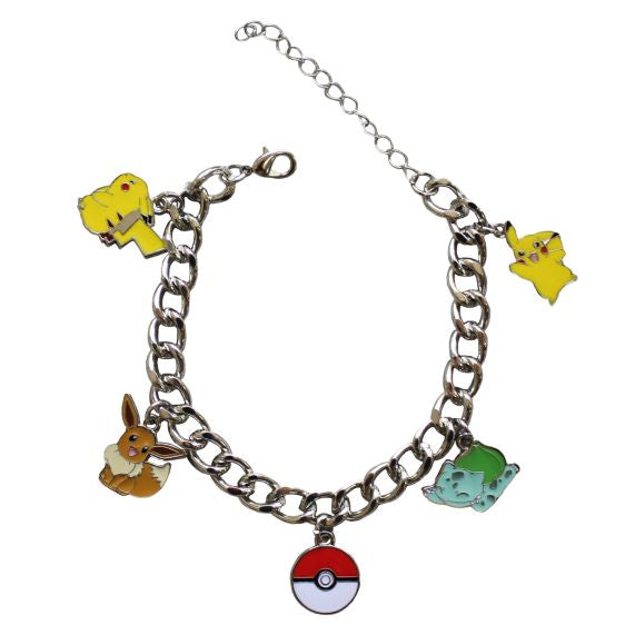 POKÉMON - Friends Silver Enamel Filled Charm Bracelet