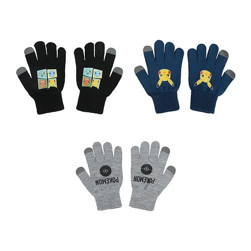 POKEMON - 3 Pack Glove Set With Tech Finger