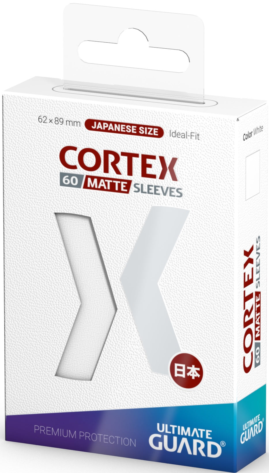 UG SLEEVES CORTEX JAPANESE SIZE MATTE WHITE 60CT