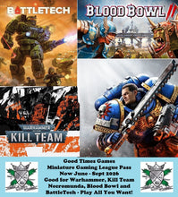 Load image into Gallery viewer, Season League Pass V - Wargaming at Good Times - June to Sept Pass 2026
