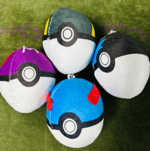 Pokeball Stuffed Keychains