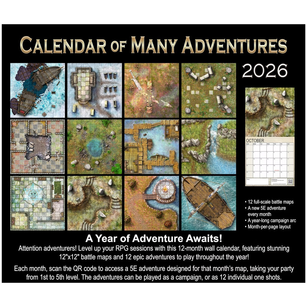 Calendar of Many Adventures 2026 Edition (RPG)