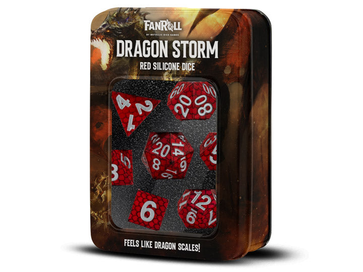 Dragon Storm - Silicone Dice Set Green or Red Scales