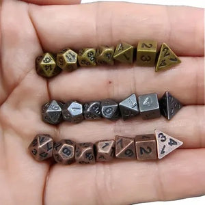 Dice: 7 Pc Role Playing Dice Sets (Assorted Materials)